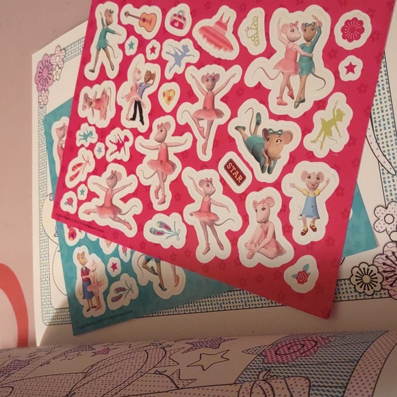 Angelina Ballerina Paint with Water Colouring Book With Stickers - Picture 2 of 2
